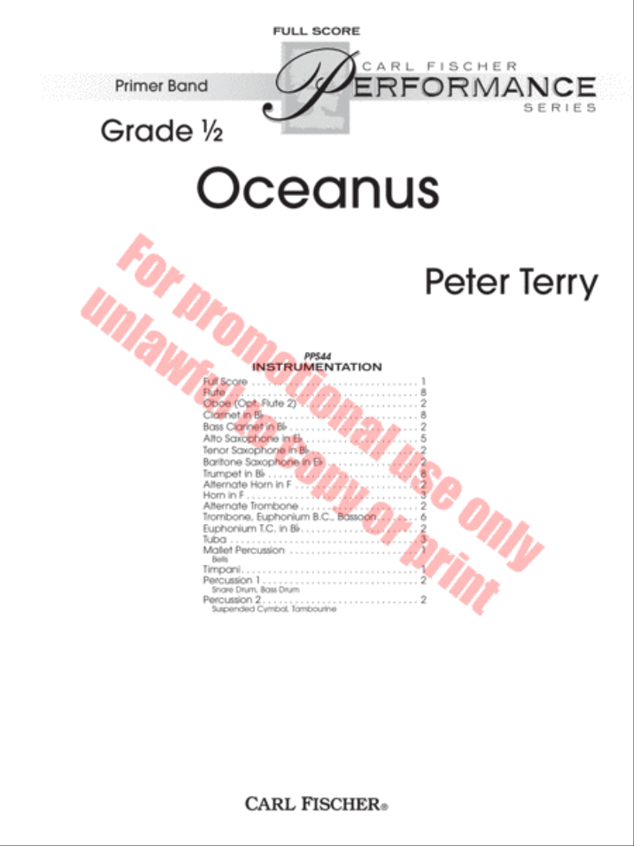 Oceanus Oceanus Concert Band scores gallery preview page 2