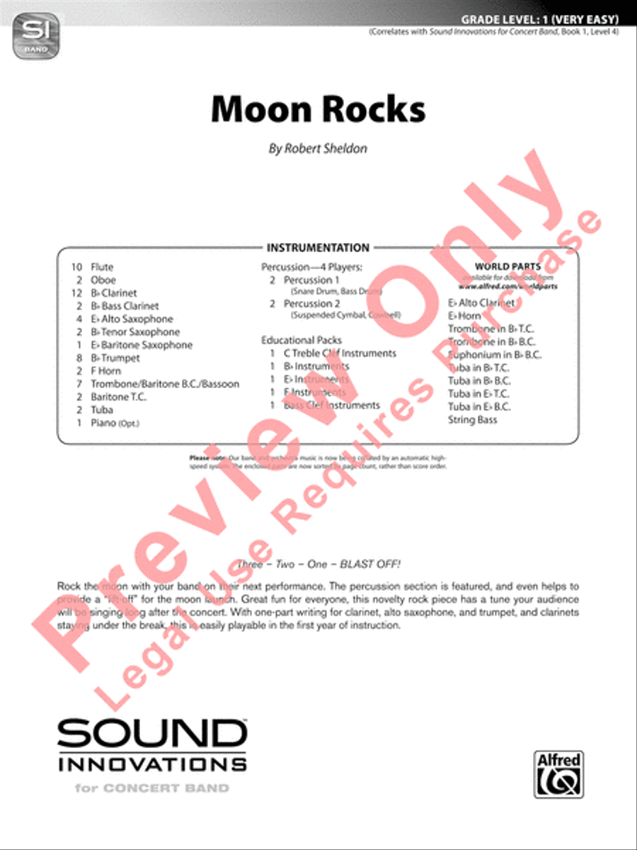 Moon Rocks Moon Rocks Concert Band scores gallery preview page 2