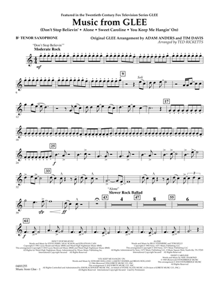 Music from Glee - Bb Tenor Saxophone