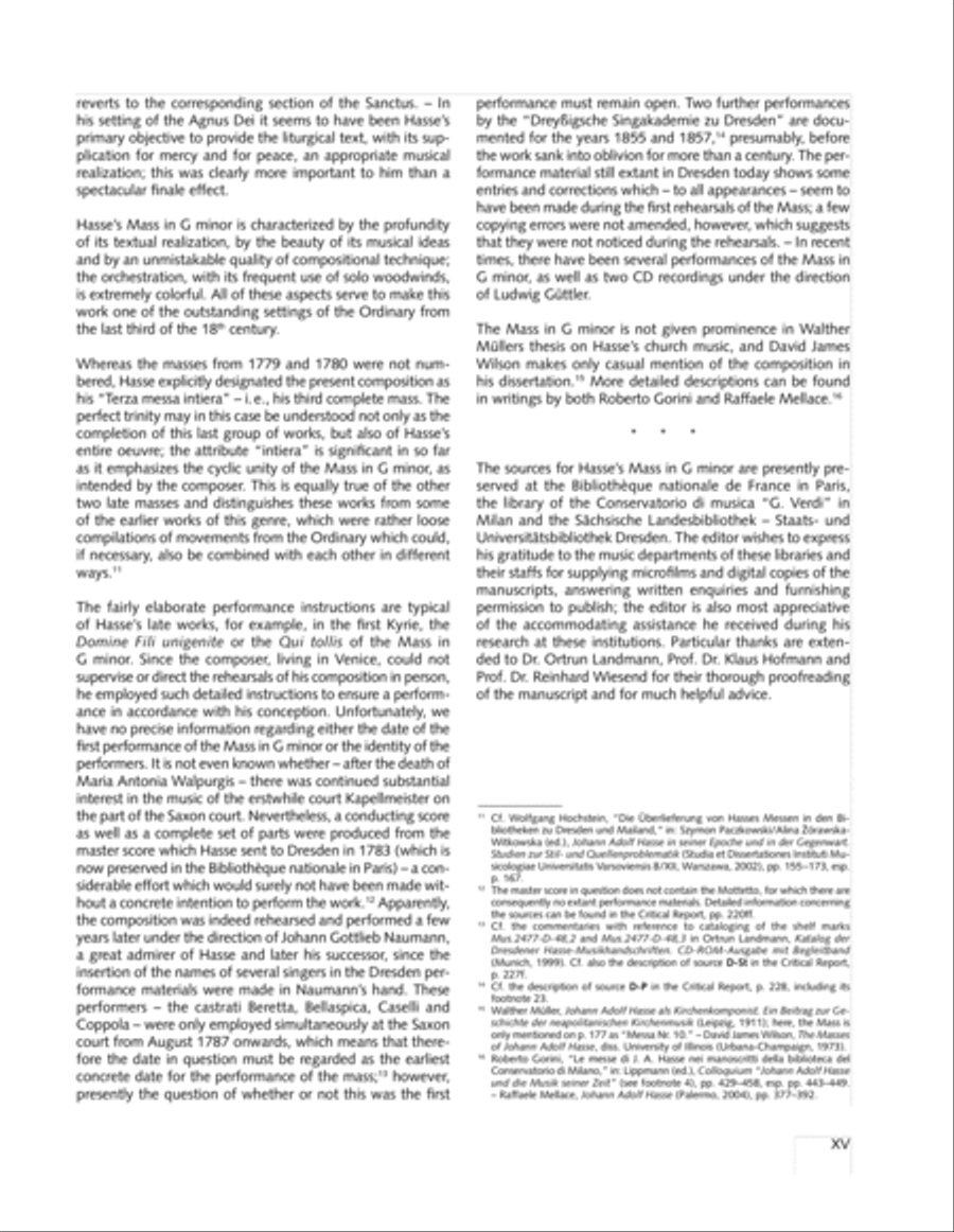 Missa in g. Hasse-Werkausgabe IV/3 4-Part scores gallery preview page 15