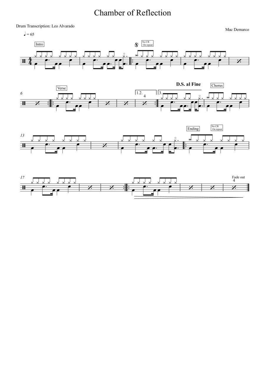 Chamber Of Reflection Drum Set scores gallery preview page 1