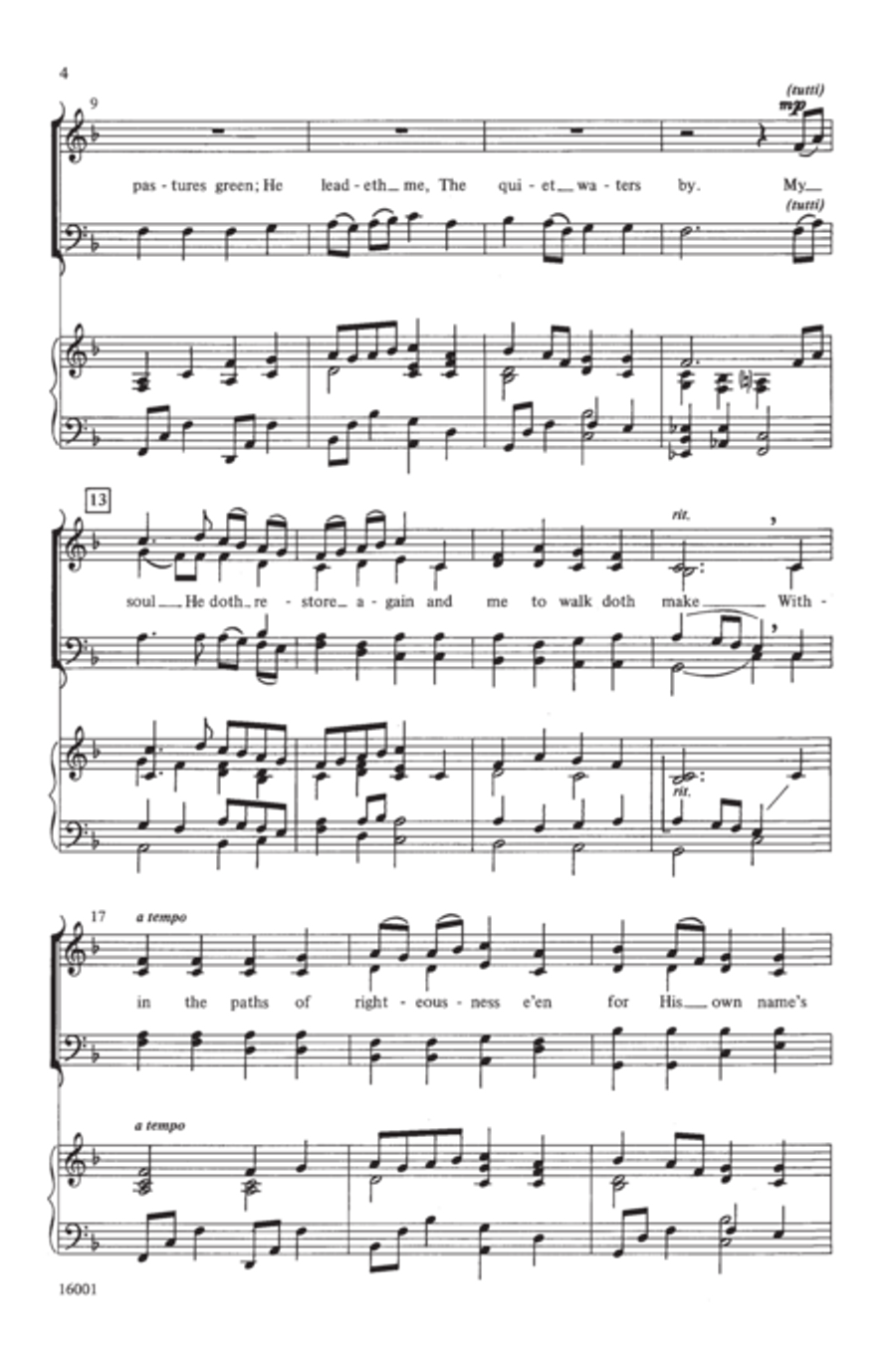The Twenty-Third Psalm 4-Part scores gallery preview page 3