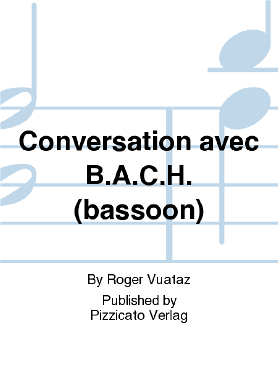 Conversation avec BACH basson School and Community scores gallery preview page 1