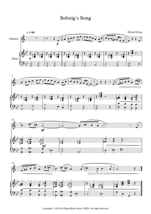 Solveig`s Song - Edvard Grieg (Clarinet + Piano)