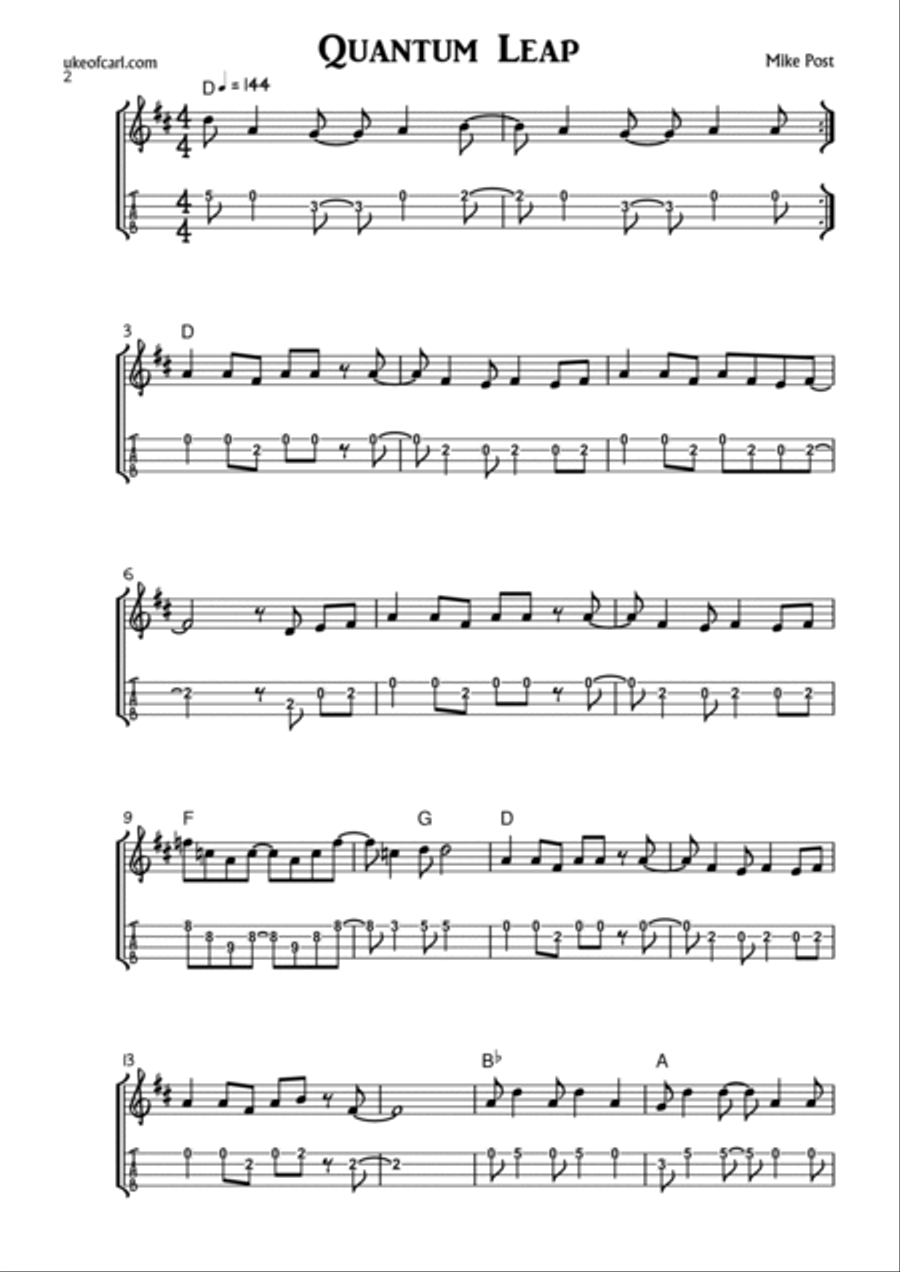 Quantum Leap Ukulele scores gallery preview page 2