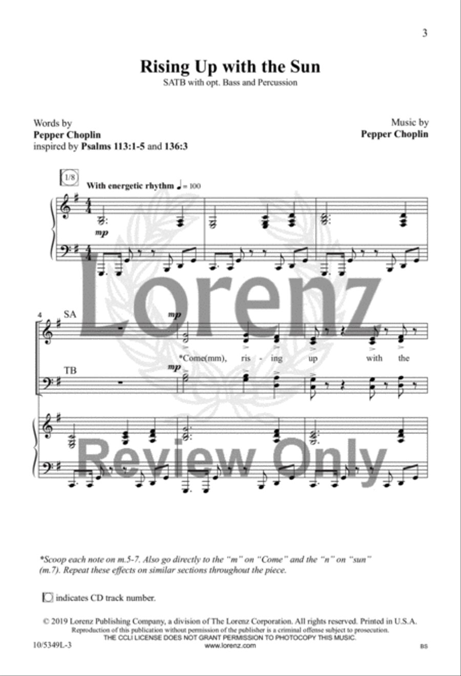 Rising Up with the Sun 4-Part scores gallery preview page 2