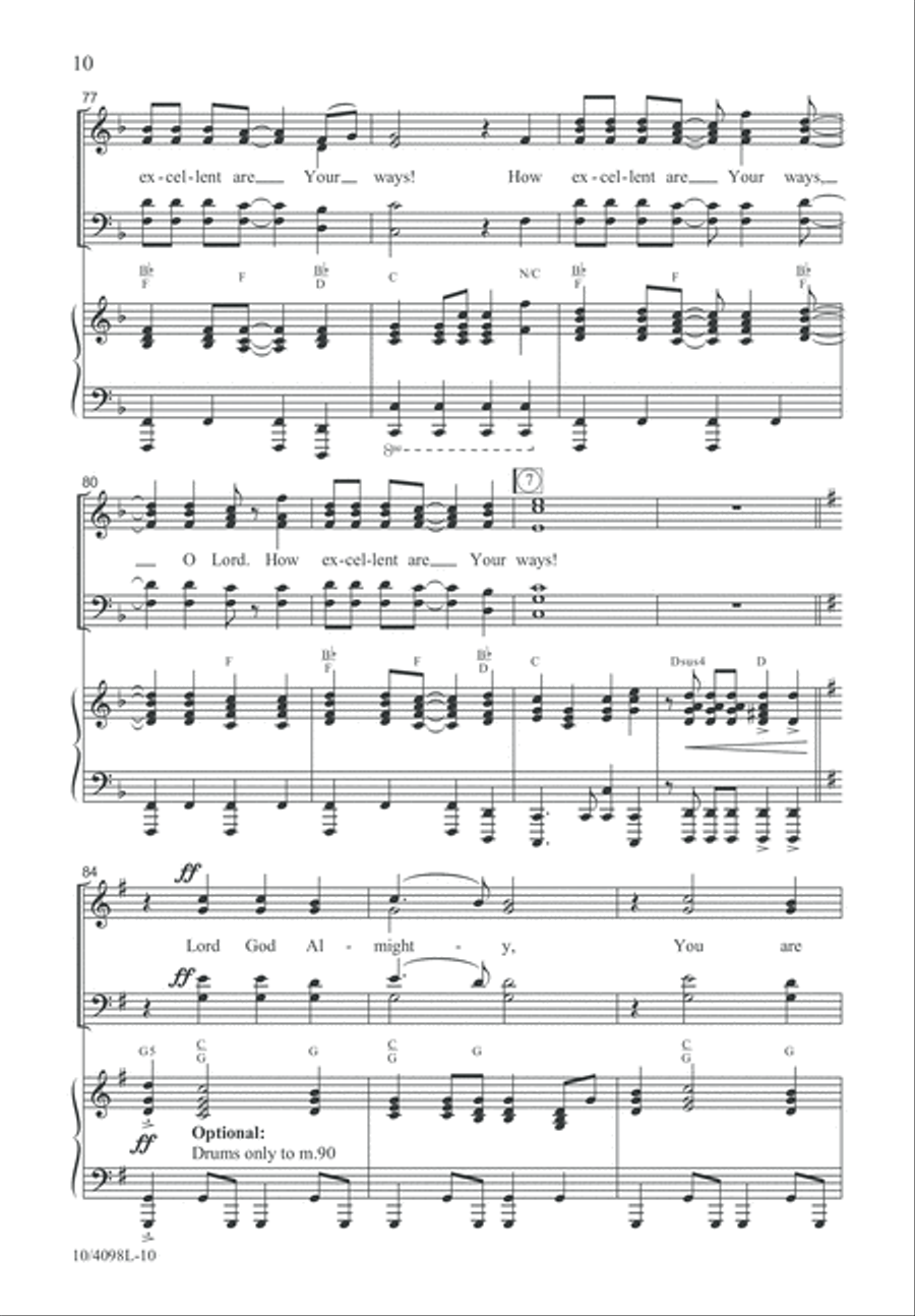 How Excellent Are Your Ways 4-Part scores gallery preview page 11