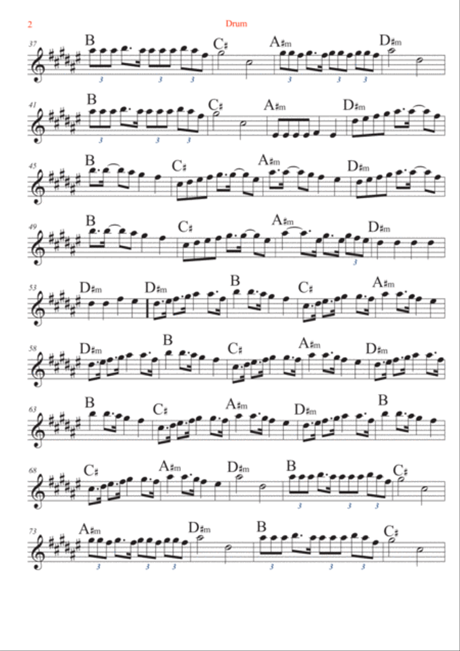 The Drum Flute Solo scores gallery preview page 2
