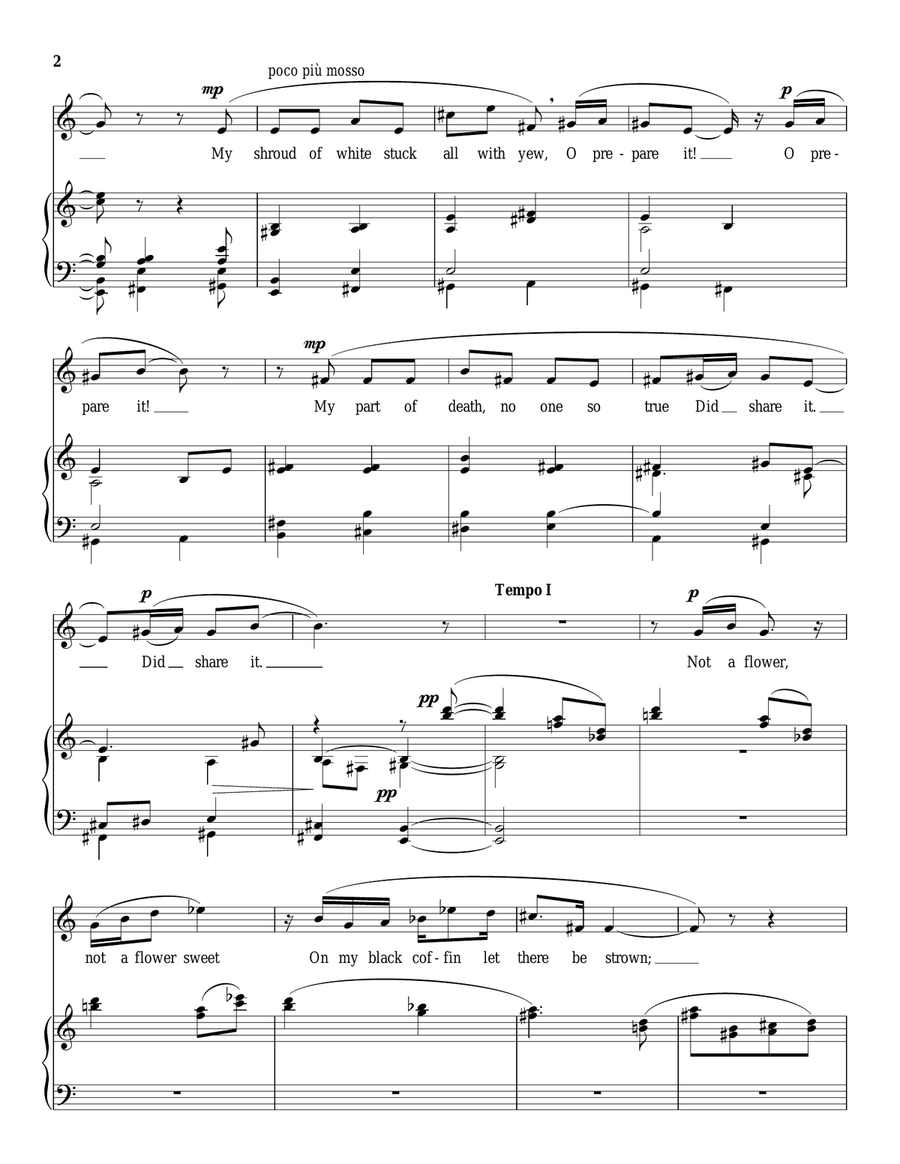 Dirge Piano, Vocal scores gallery preview page 2