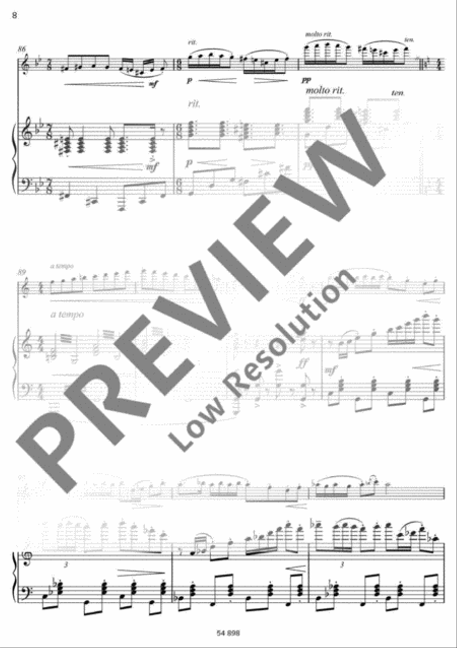 Sérénade populaire Flute Solo scores gallery preview page 9