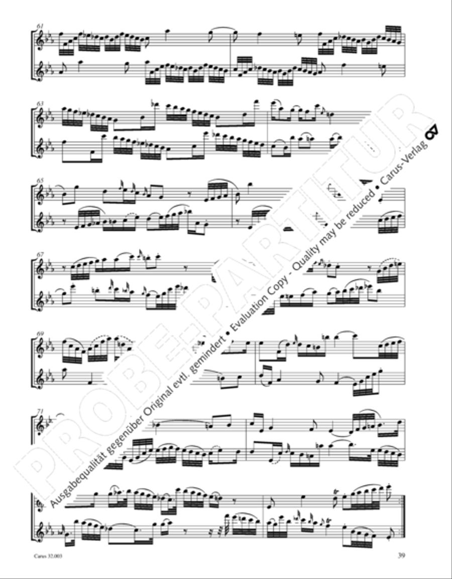 Gesamtausgabe Band 3 (Kammermusik: Duette, Solo- und Triosonaten) Score scores gallery preview page 60