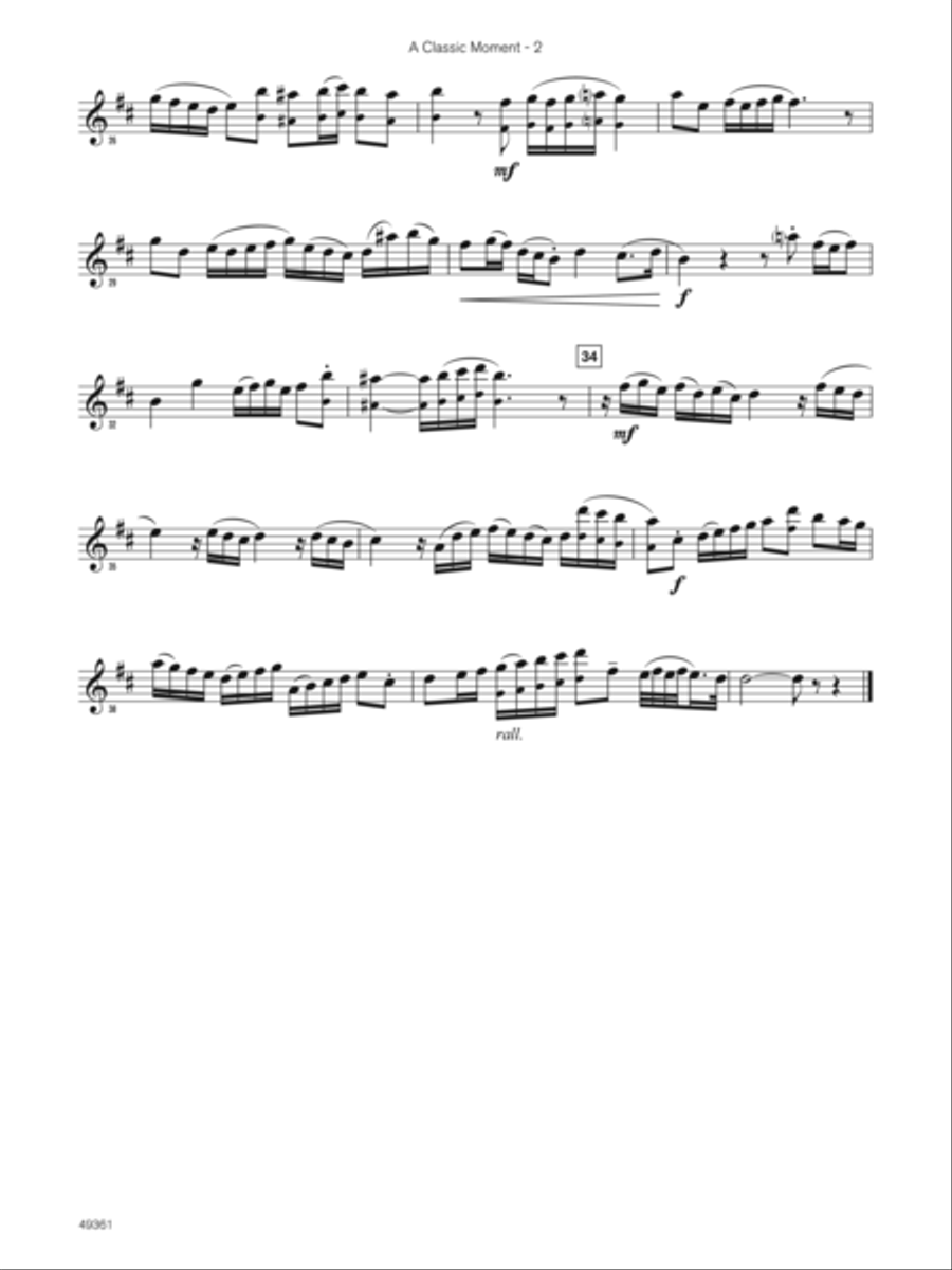A Classic Moment (Sound Innovations Soloist, Baritone Sax) Small Ensemble scores gallery preview page 2