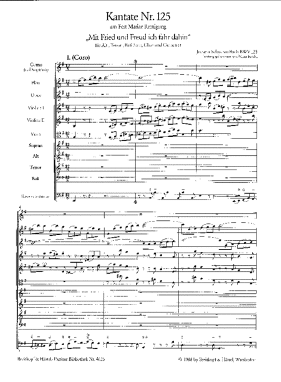 Cantata BWV 125 “Mit Fried und Freud ich fahr dahin” ATB scores gallery preview page 2