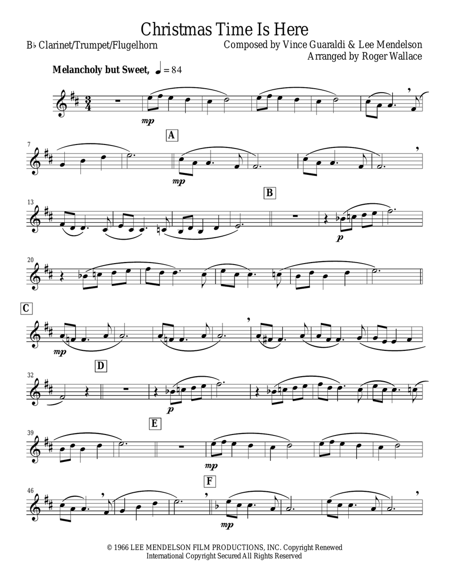 Christmas Time Is Here Christmas Time Is Here B-Flat Trumpet scores gallery preview page 1