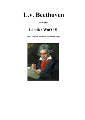 Book cover for 6 Landler WoO 15 for Guitar Duet