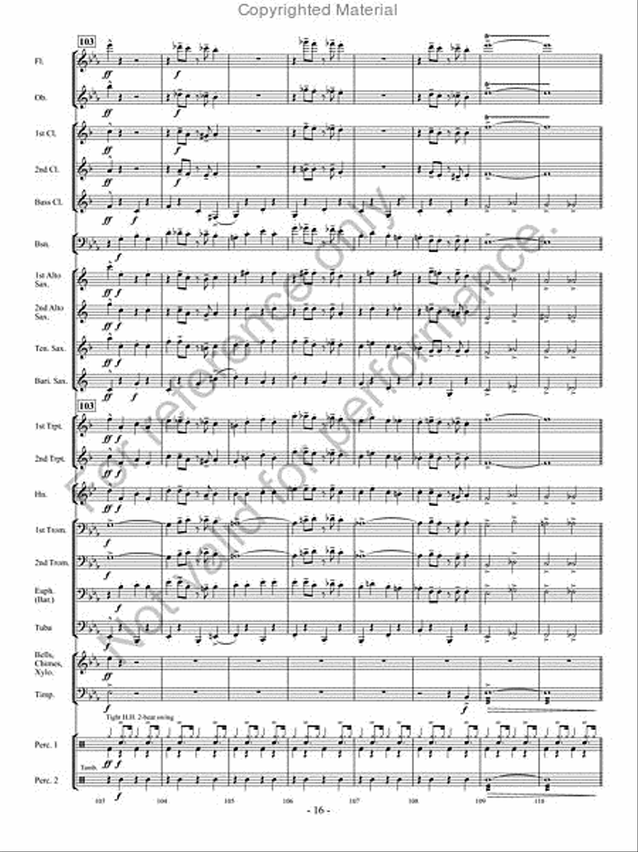 Curtain Call Curtain Call Concert Band scores gallery preview page 15