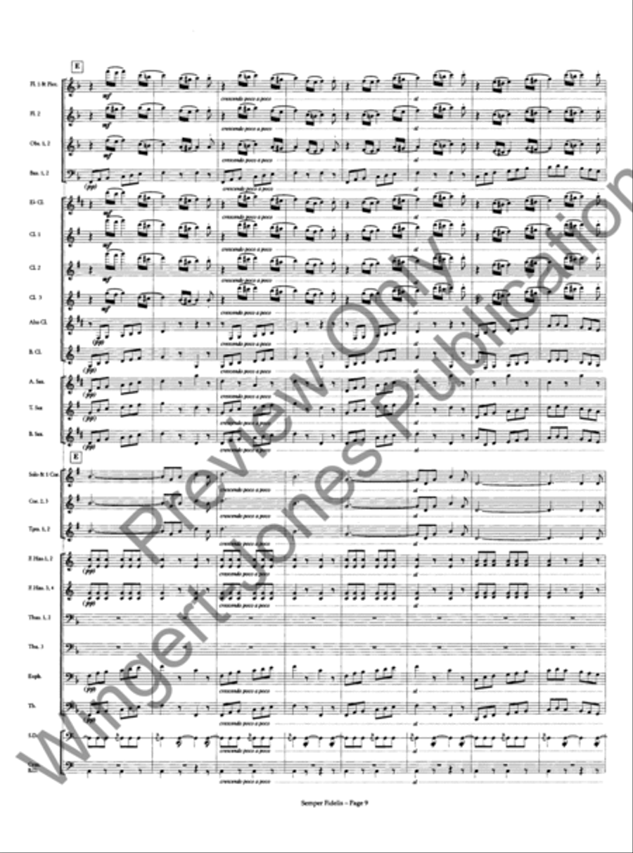 Semper Fidelis Concert Band scores gallery preview page 11