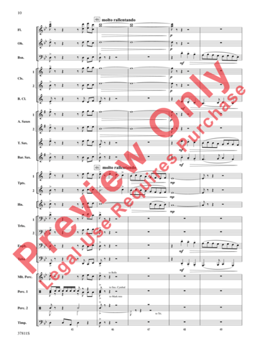 Desperate Pursuit Concert Band scores gallery preview page 11