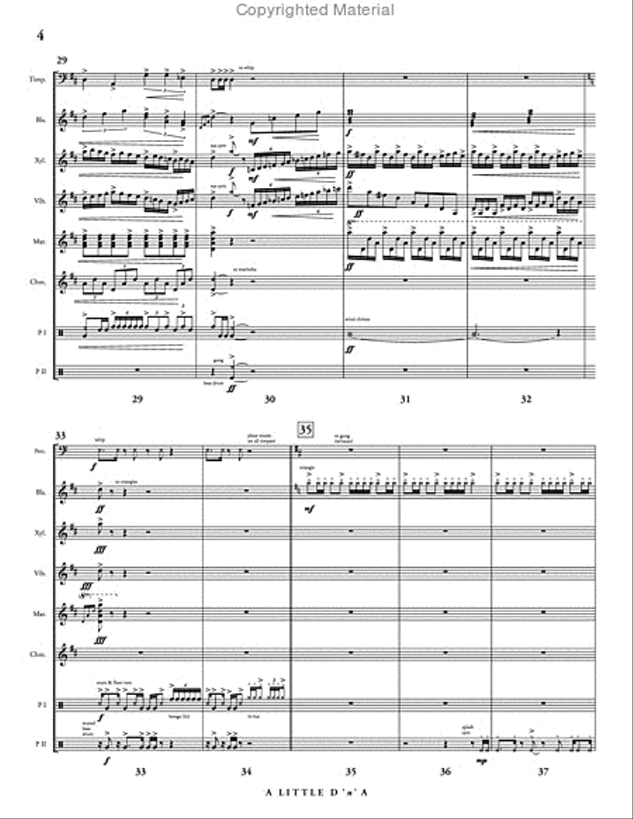 A Little D 'n' A Percussion Ensemble scores gallery preview page 5