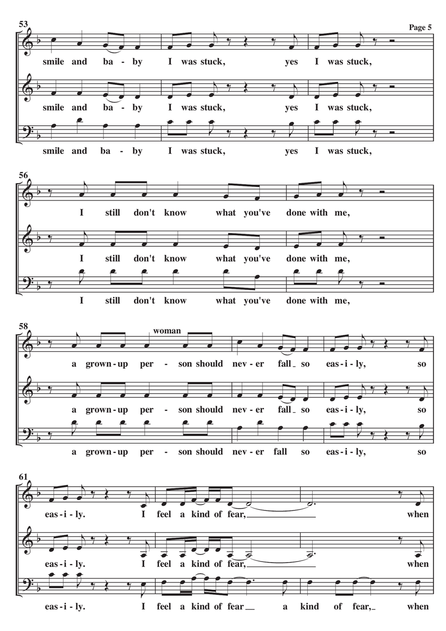 Lay All Your Love On Me 3-Part scores gallery preview page 5