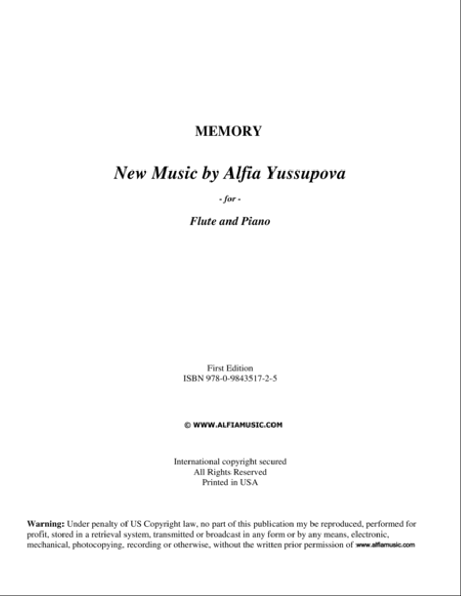 Memory Woodwind Duet scores gallery preview page 2