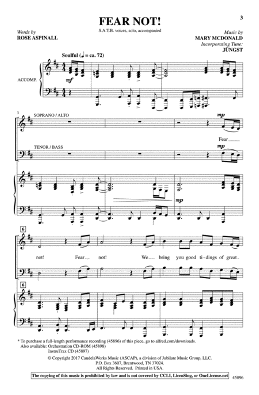 Fear Not! 4-Part scores gallery preview page 3