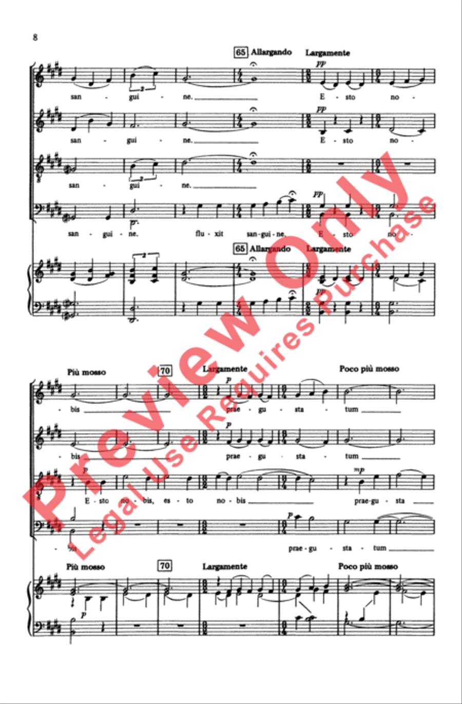 Ave Verum Corpus 4-Part scores gallery preview page 7