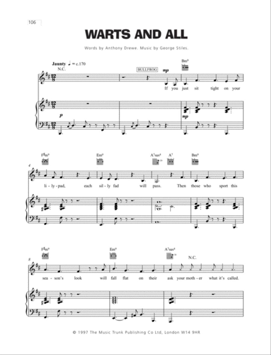 Honk! (Vocal Selections) Piano, Vocal, Guitar scores gallery preview page 4