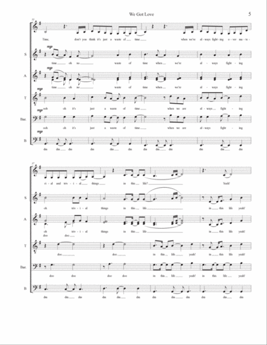We Got Love 4-Part scores gallery preview page 5