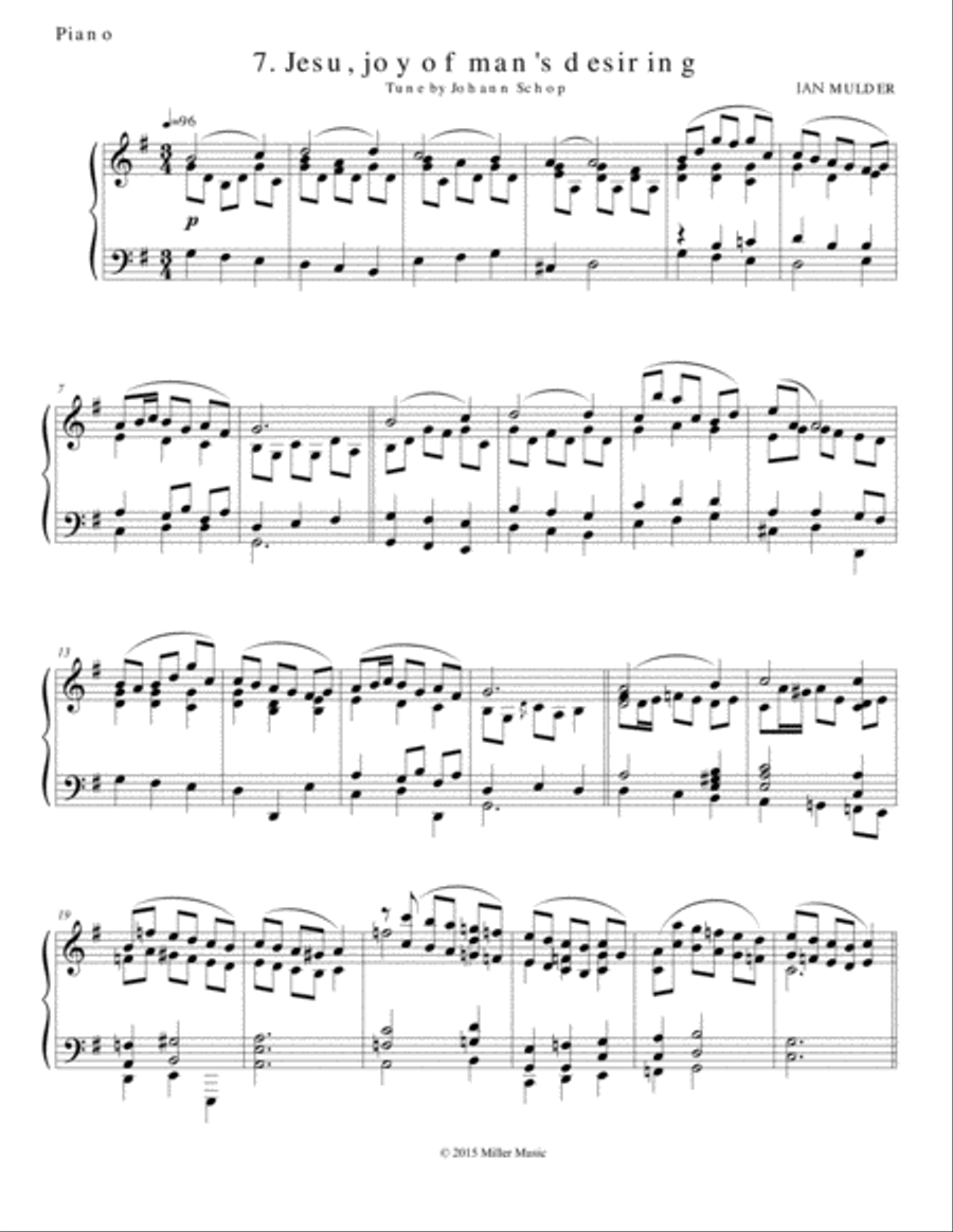 Jesu, Joy Of Mans Desiring Piano Solo scores gallery preview page 1