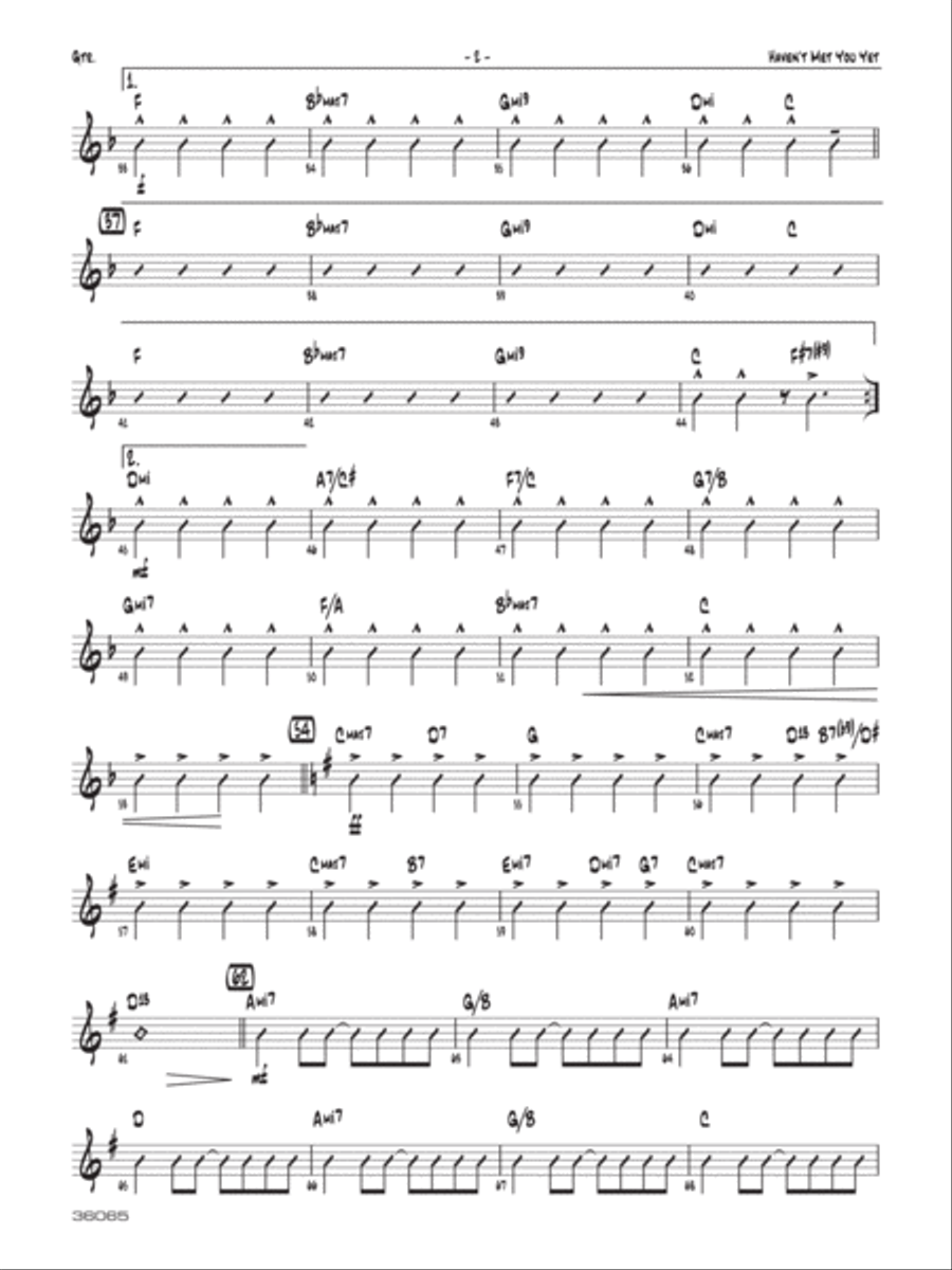 Haven't Met You Yet: Guitar Jazz Ensemble scores gallery preview page 2