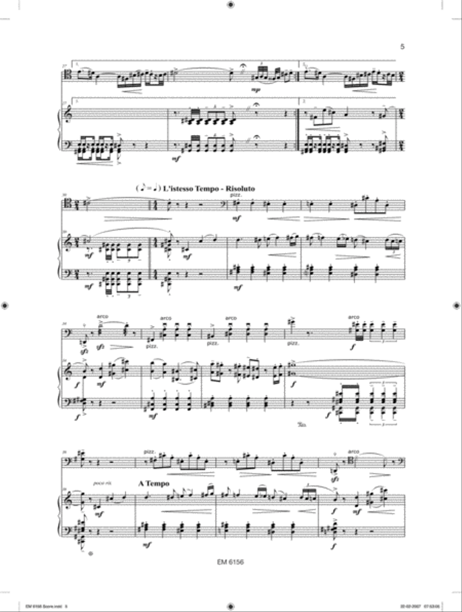 La Soledad for Cello and Piano Piano Accompaniment scores gallery preview page 4