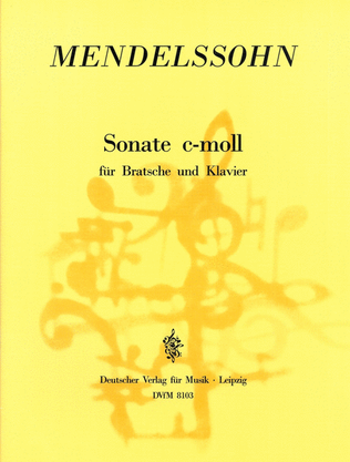 Book cover for Sonata in C minor MWV Q 14