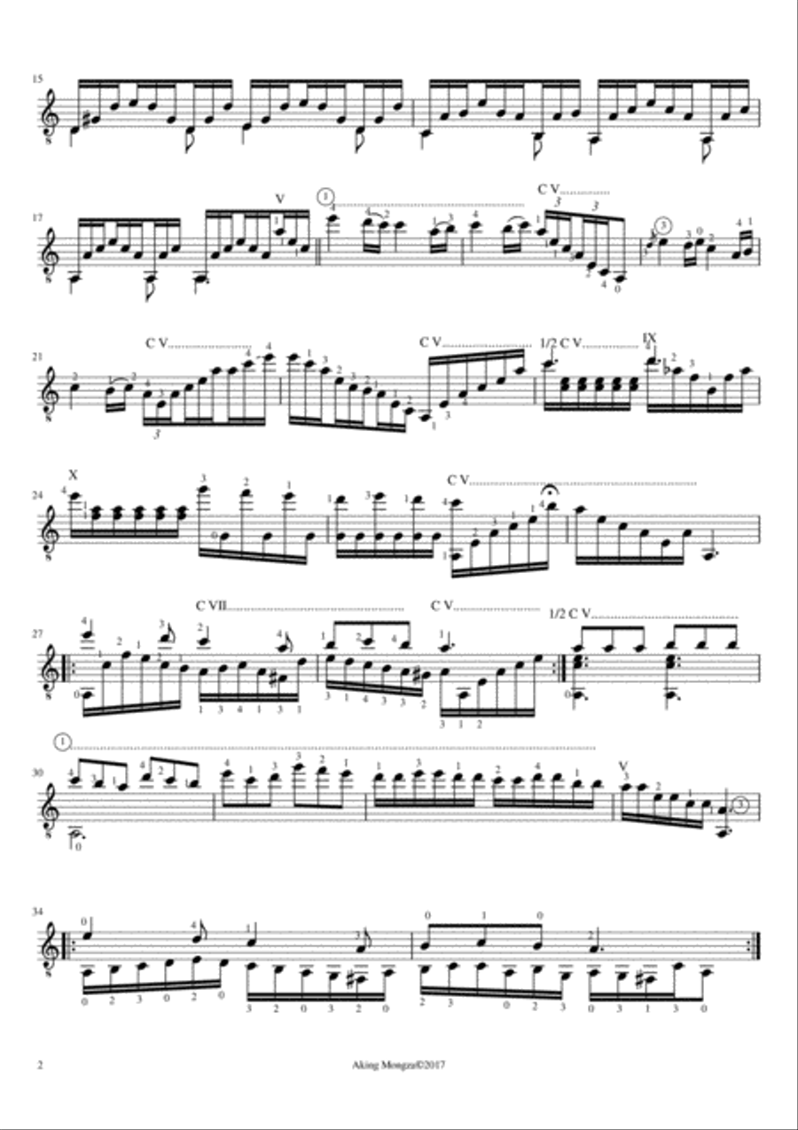 We, Three Kings of Orient, Are Guitar Solo scores gallery preview page 2