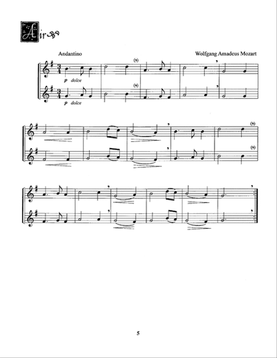 Easy Duets for Soprano Recorder Woodwind Duet scores gallery preview page 6