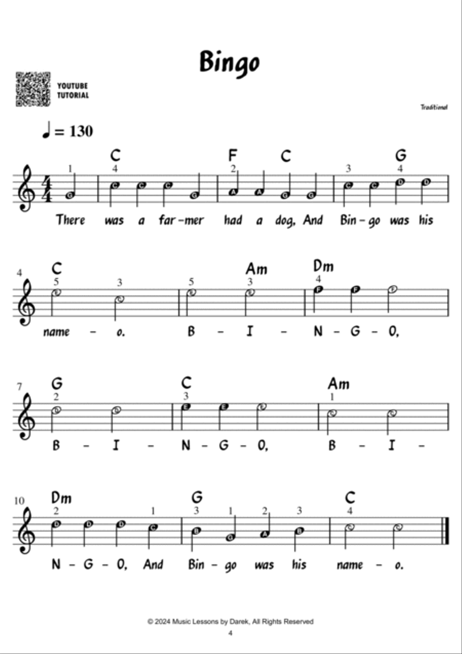 Children Sheet Music Collection - 28 Songs [VERY EASY] Easy Piano scores gallery preview page 4