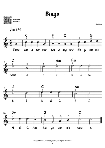 Children Sheet Music Collection - 28 Songs [VERY EASY] image number null
