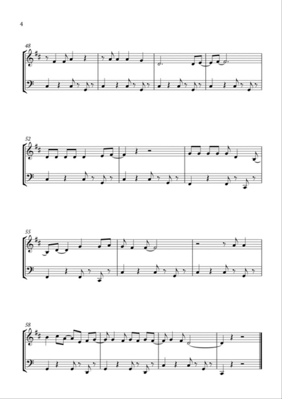 Kiss The Girl Woodwind Duet scores gallery preview page 4