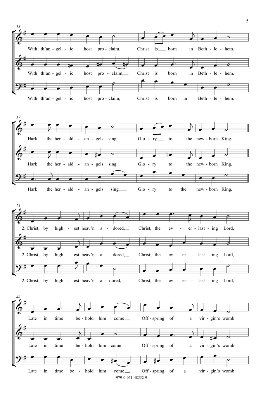 Holiday Carols for SAB Choirs 3-Part scores gallery preview page 5