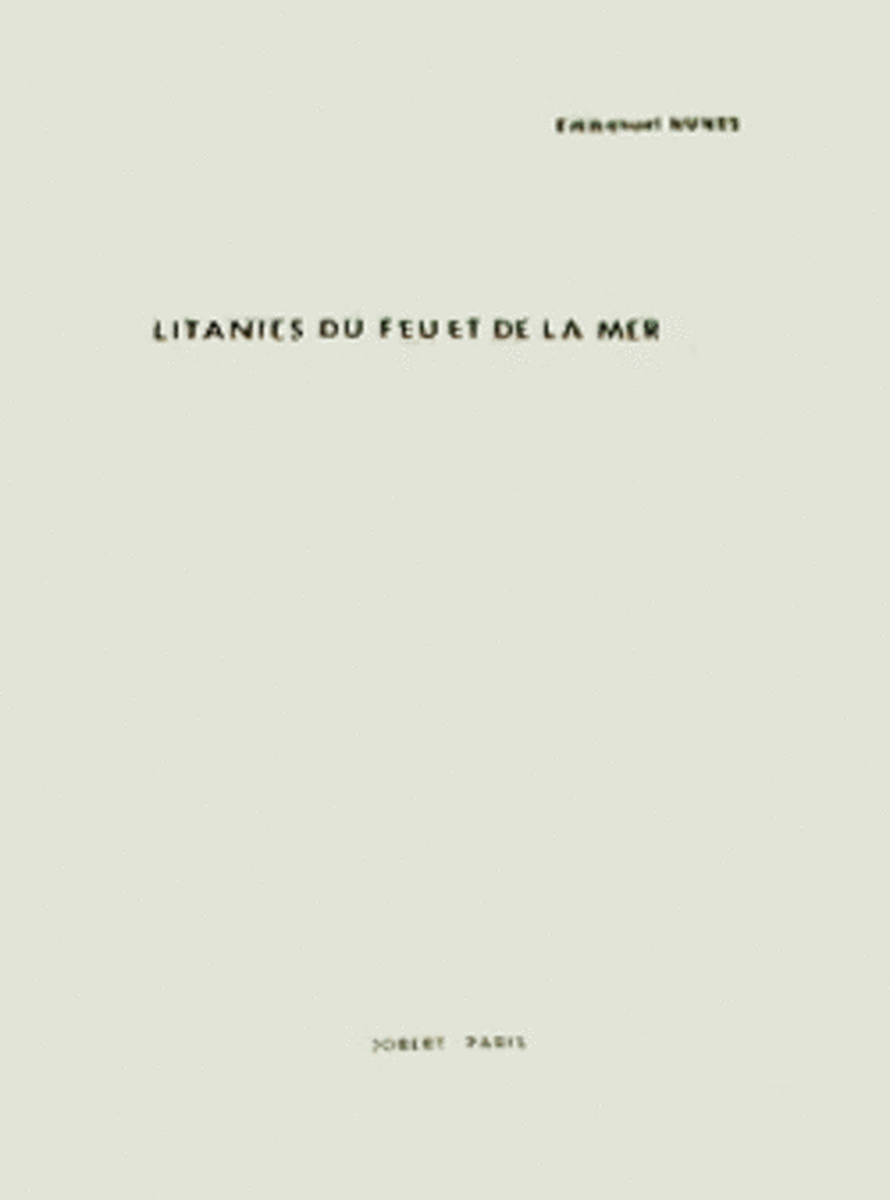 Litanies Du Feu Et De La Mer I Et II