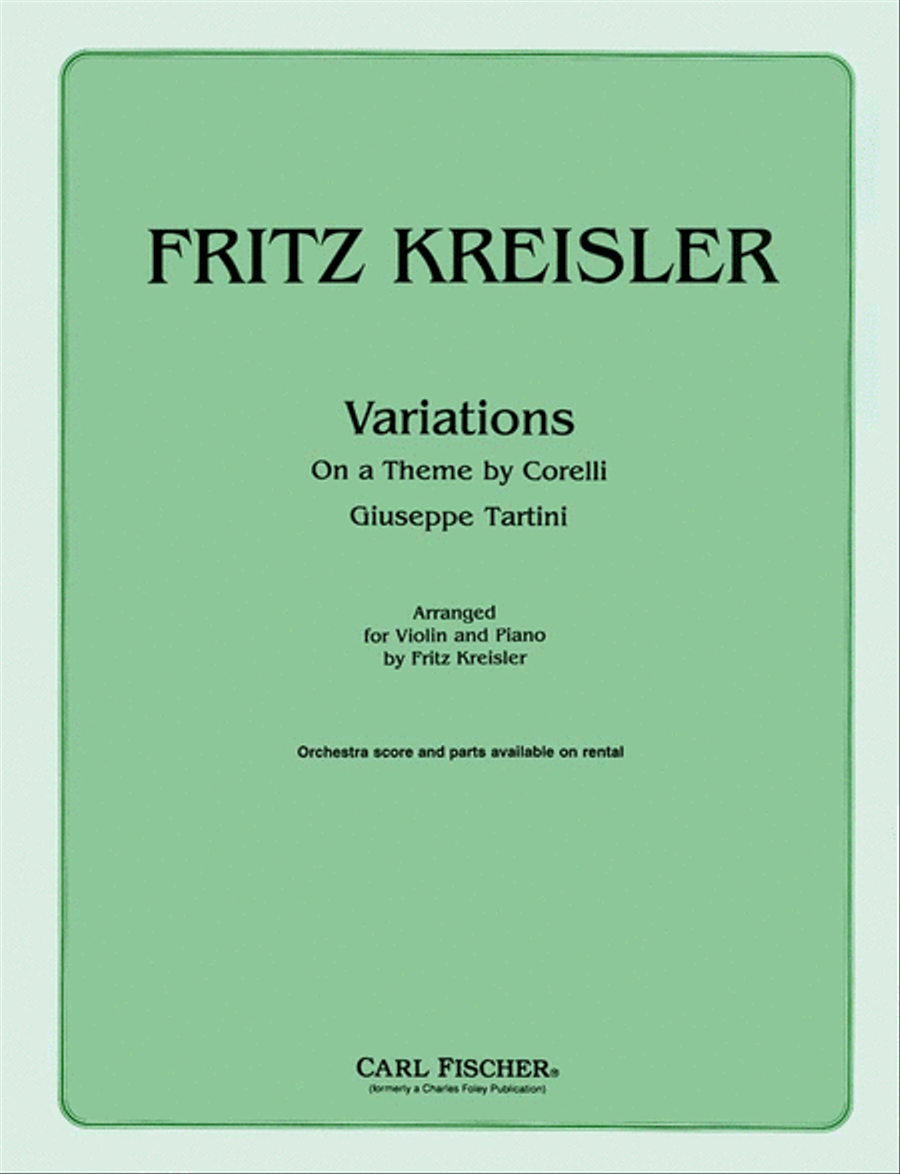 Variations On a Theme by Corelli Violin Solo scores gallery preview page 1