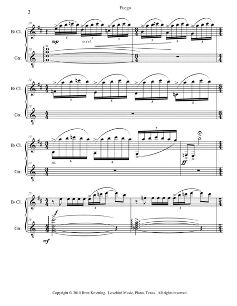 Fuego Fuego Clarinet scores gallery preview page 6