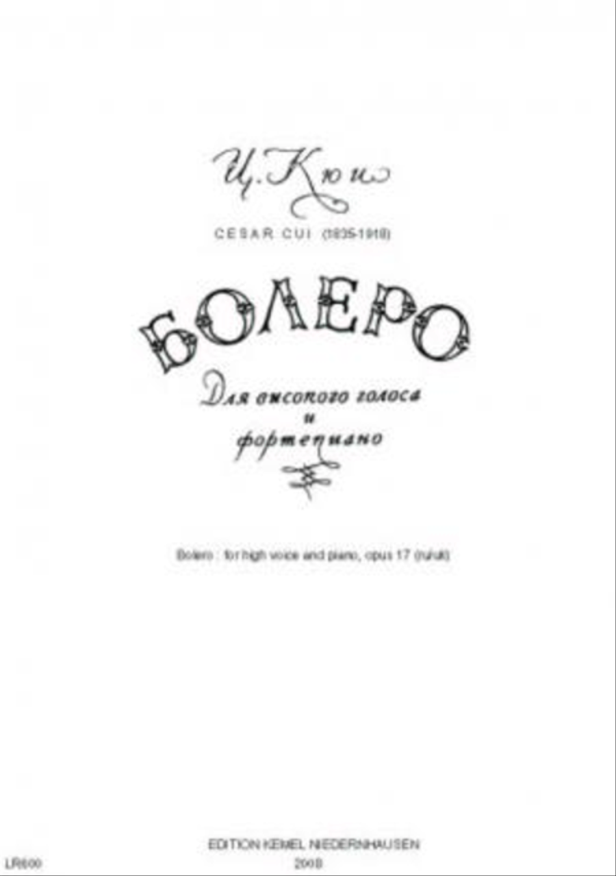 Bolero Bolero High Voice scores gallery preview page 1