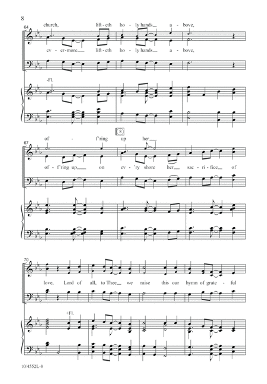 For the Beauty of the Earth 4-Part scores gallery preview page 8