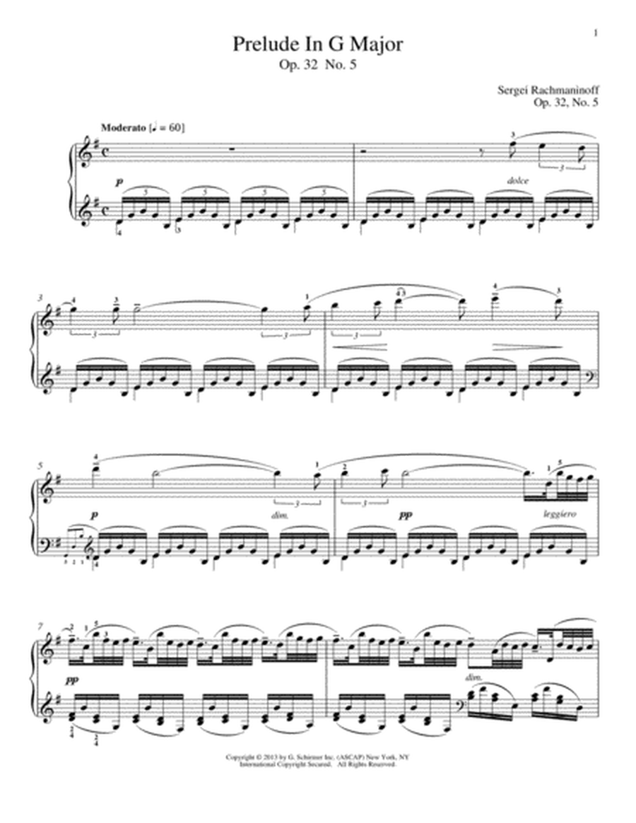 Prelude In G Major, Op. 32, No. 5