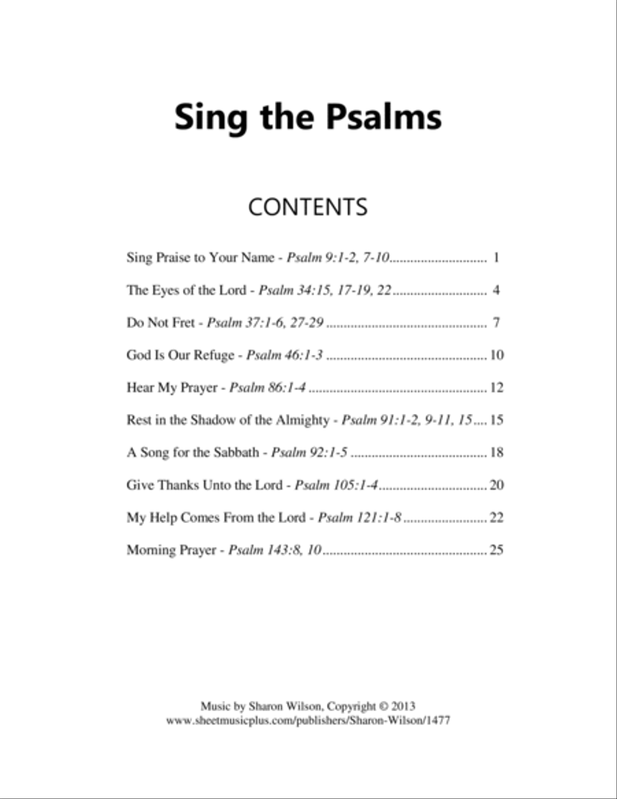 Sing the Psalms (10 Scripture Songs) image number null