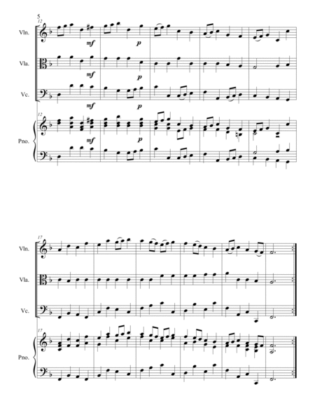 George Frideric Handel - The Water Music for piano quartet (score and parts)