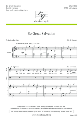 Book cover for So Great Salvation
