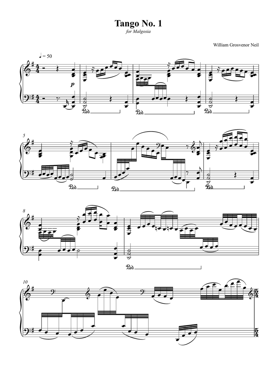 Six Tangos for Piano Solo Piano Solo scores gallery preview page 4