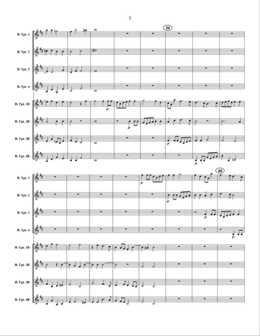 Sinfonia La Padovana Trumpet scores gallery preview page 4